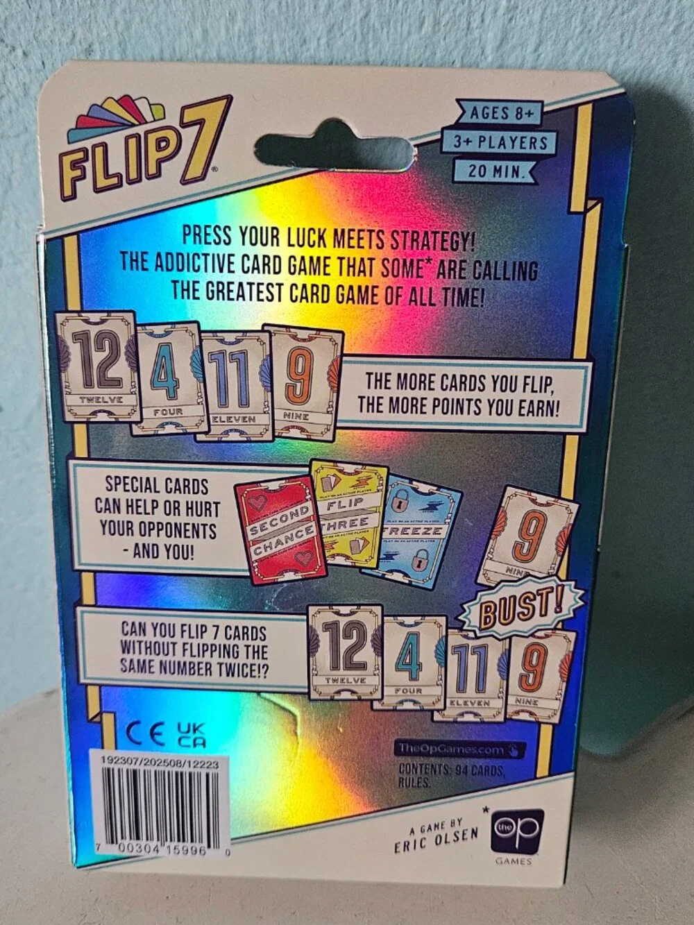 Tacta Flip 7 Card Game gaming lot Holographic Edition New/Sealed by The Op 7+